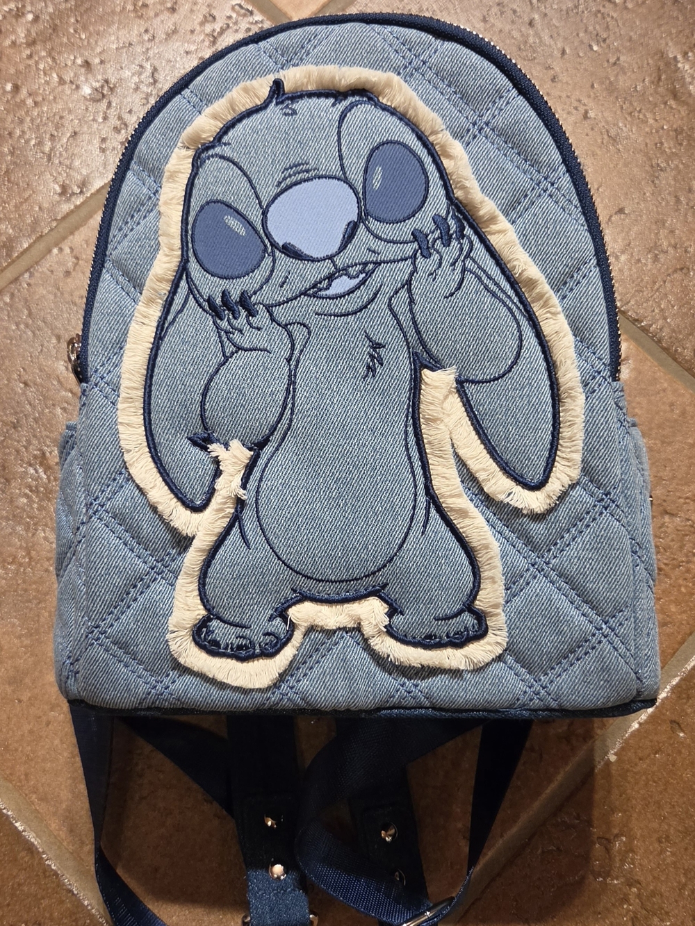 Loungefly Disney Lilo & Stitch Denim Patchwork Mini Backpack
